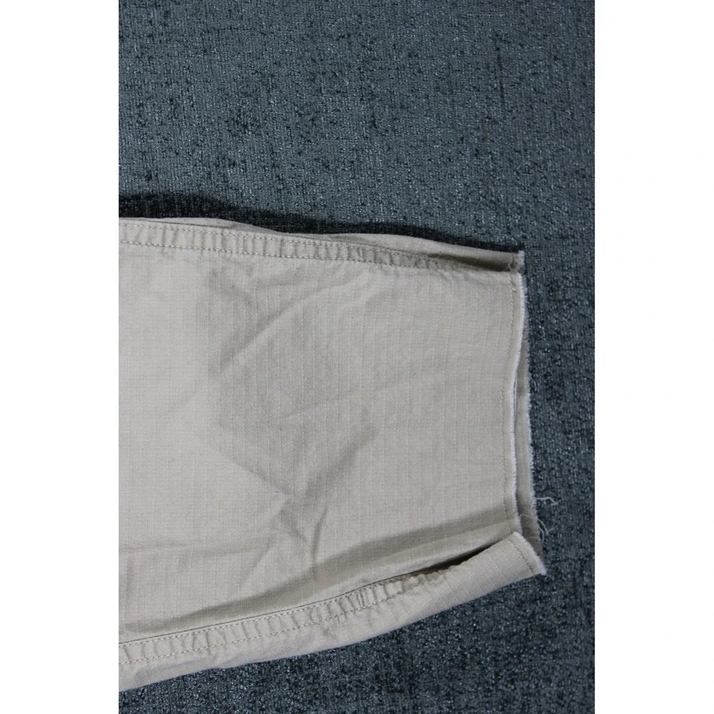 Vuori Ripstop Climber Pants Mens Large Khaki Tan Organic Cotton Stretch Raw Hem
